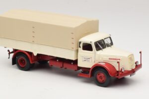 Henschel HS 140 Flatbed Truck White Red Minichamps 1:43 439171020 Diecast - image 4 of 6