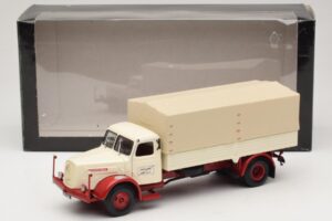 Henschel HS 140 Flatbed Truck White Red Minichamps 1:43 439171020 Diecast - image 6 of 6