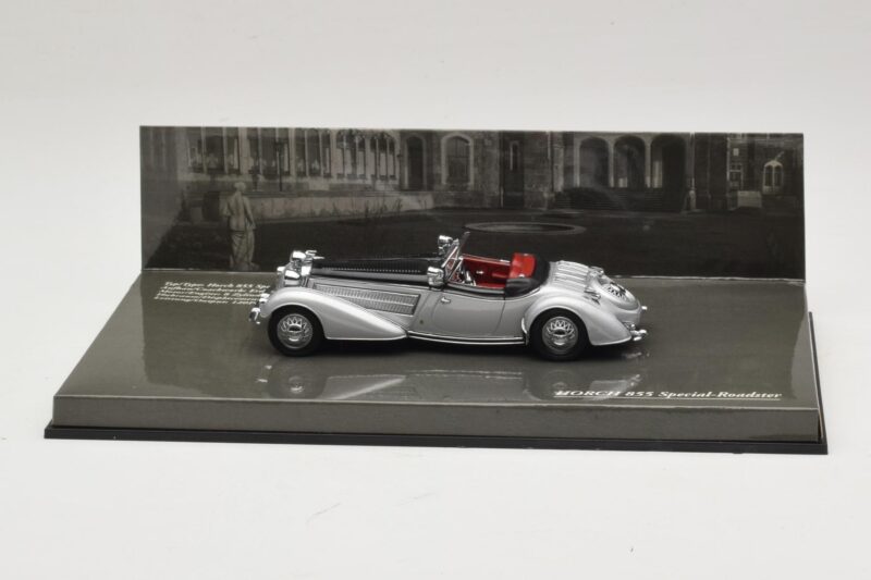 Horch 855 Special Roadster Silver Black Minichamps 1:43 436014204 Diecast