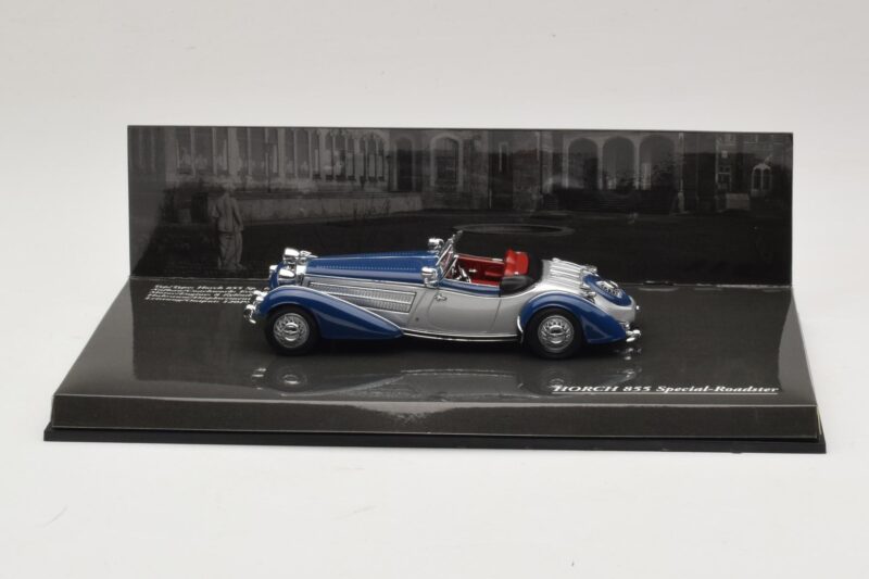 Horch 855 Special Roadster Silver Blue Minichamps 1:43 436014202 Diecast