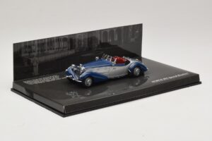 Horch 855 Special Roadster Silver Blue Minichamps 1:43 436014202 Diecast - image 2 of 5