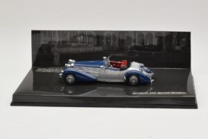 Horch 855 Special Roadster Silver Blue No Outside Box Minichamps 1:43 436014202-O1 Diecast