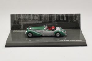 Horch 855 Special Roadster Silver Green Minichamps 1:43 436014205 Diecast