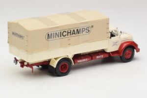 Magirus-Deutz S 7500 Jupiter Flatbed Truck White Red Minichamps 1:43 439141022 Diecast - image 2 of 6