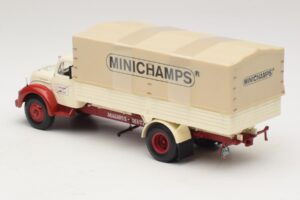 Magirus-Deutz S 7500 Jupiter Flatbed Truck White Red Minichamps 1:43 439141022 Diecast - image 5 of 6