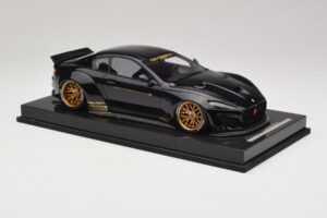Maserati GranTurismo Liberty Walk Black with Gold Wheels AB Models 1:18 MAS-LB08-C Resin - image 4 of 7