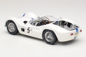 Maserati Tipo 61 #5 S. Moss / D. Gurney Camoradi ADAC 1000km Nurburgring Winner 1960 Minichamps 1:18 100601205 Diecast - image 7 of 8