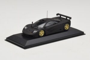 McLaren F1 GTR Prototype Black Matte With Golden Wheels Minichamps 1:43 MCLAREN008 Diecast