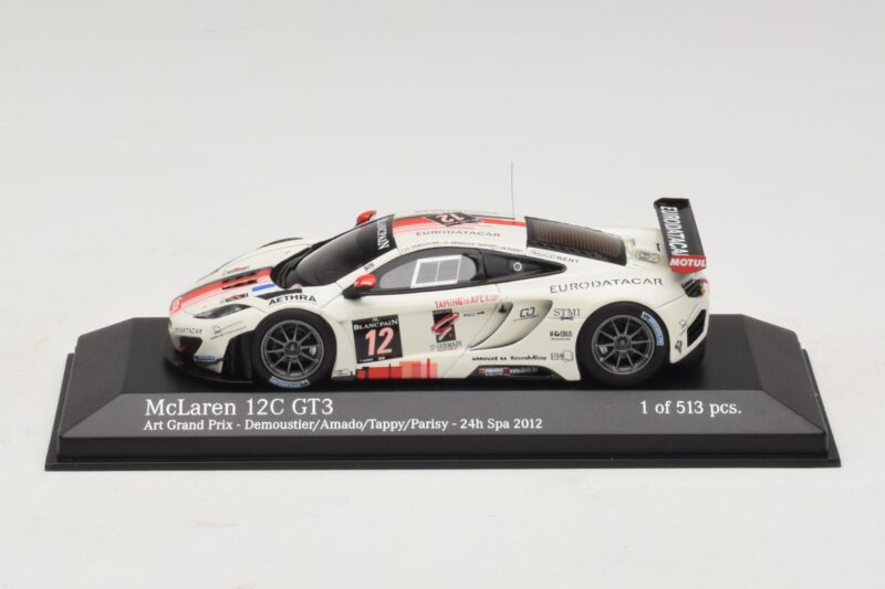 McLaren MP4-12C GT3 #12 Art Grand Prix Demoustier / Amado 24 Hours of Spa 2012 Minichamps 1:43 437121312 Diecast