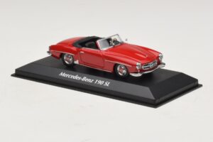 Mercedes 190 SL Red Maxichamps 1:43 940033131-O Diecast - image 3 of 4