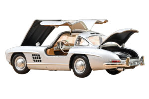 Mercedes 300 SL W198 Gullwing Silver Norev 1:18 183857 Diecast - image 2 of 5