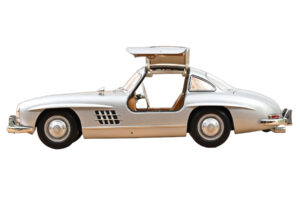 Mercedes 300 SL W198 Gullwing Silver Norev 1:18 183857 Diecast - image 4 of 5