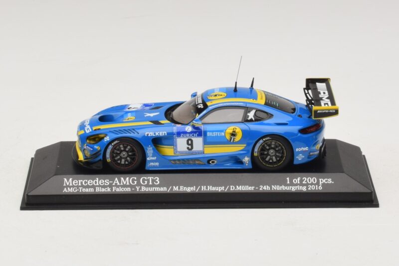 Mercedes AMG GT3 Black Falcon #9 Y. Buurman / M. Engel 24 Hours of Nurburgring 2016 Minichamps 1:43 437163009 Diecast