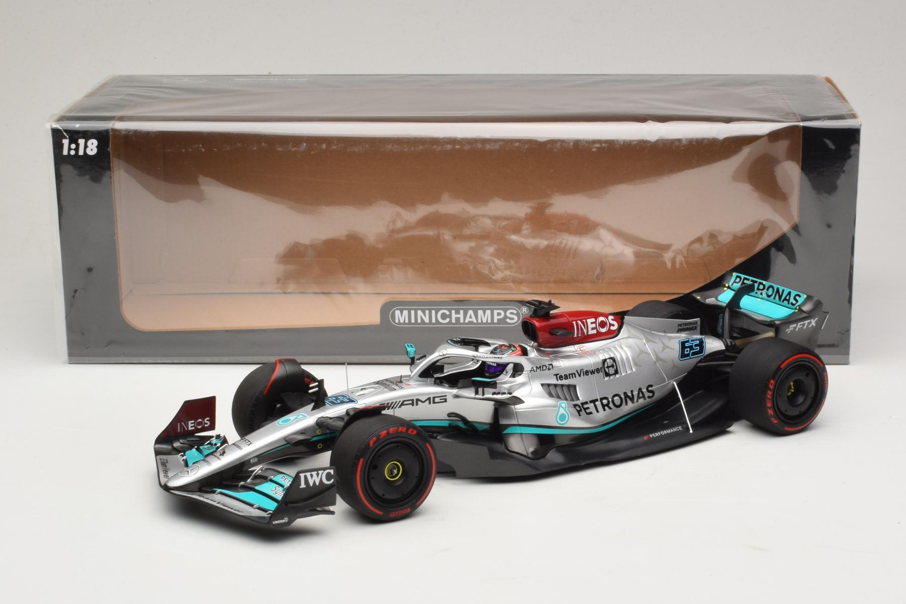 Minichamps Mercedes W13 Russell 1:18 Spanish GP 2022