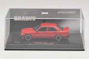 Mercedes Brabus 3.6S 190E W201 Red Minichamps 1:43 437032600 Diecast - image 4 of 5