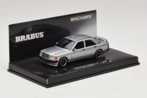 Mercedes Brabus 3.6S 190E W201 Silver Minichamps 1:43 437032604 Diecast - image 2 of 5