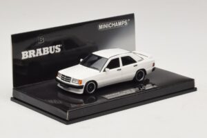 Mercedes Brabus 3.6S 190E W201 White Minichamps 1:43 437032602 Diecast - image 2 of 5