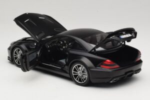Mercedes SL65 AMG R230 Black Series Matt Black Minichamps 1:18 100038121 Diecast - image 5 of 8