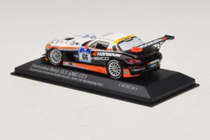 Mercedes SLS AMG GT3 #66 Hankook C. Frankenhout / Simonsen 24 Hours of Nurburgring 2012 Minichamps 1:43 437123266 Diecast - image 3 of 4