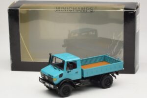 Mercedes Unimog 1300 L Flatbed Truck Blue Minichamps 1:43 439033020 Diecast - image 6 of 6