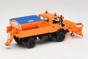 Mercedes Unimog 1300 L Snowplow Orange Minichamps 1:43 439033060 Diecast - image 2 of 6