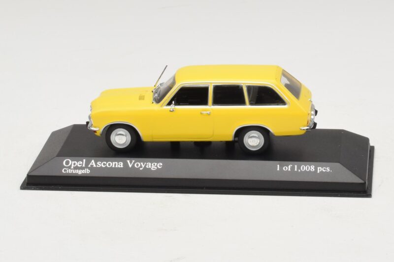 Opel Ascona A Voyage Yellow Minichamps 1:43 400045811 Diecast