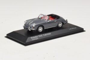 Porsche 356C Cabriolet Grey Minichamps 1:43 430062339 Diecast - image 2 of 4
