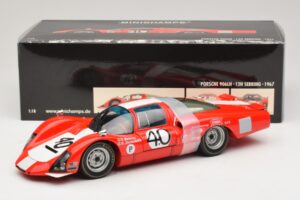 Porsche 906 LH Squadra Tartaruga #40 D. Spoerry / R. Steinemann 12 Hours of Sebring 1967 Minichamps 1:18 100676140 Diecast - image 8 of 8