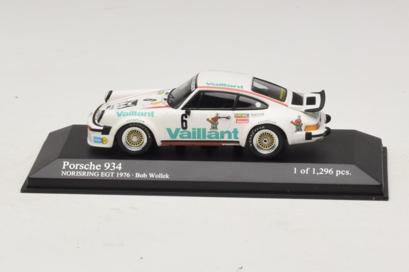 Porsche 911 934 Vaillant #6 B. Wollek Norisring EGT 1976 Minichamps 1:43 400766496 Diecast
