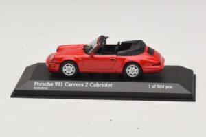 Porsche 911 964 Carrera 2 Cabriolet Red Minichamps 1:43 430067330 Diecast
