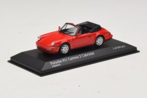 Porsche 911 964 Carrera 2 Cabriolet Red Minichamps 1:43 430067330 Diecast - image 2 of 4