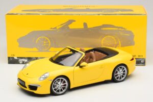 Porsche 911 991 Carrera S Cabriolet Yellow Minichamps 1:18 100061031 Diecast - image 8 of 8