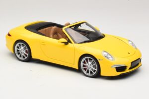 Porsche 911 991 Carrera S Cabriolet Yellow Minichamps 1:18 100061031 Diecast - image 6 of 8