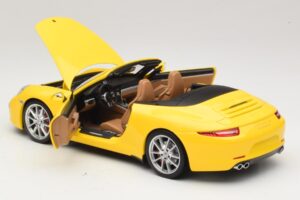 Porsche 911 991 Carrera S Cabriolet Yellow Minichamps 1:18 100061031 Diecast - image 5 of 8