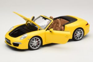 Porsche 911 991 Carrera S Cabriolet Yellow Minichamps 1:18 100061031 Diecast - image 2 of 8