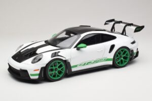 Porsche 911 992 GT3 RS Tribute to Carrera RS White Python Green Norev 1:12 127535 Diecast