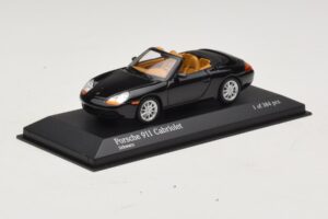 Porsche 911 996 Cabriolet Black Metallic Minichamps 1:43 400061090 Diecast - image 2 of 4