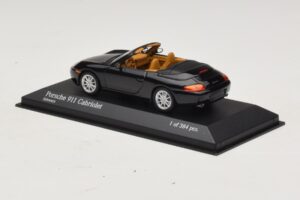 Porsche 911 996 Cabriolet Black Metallic Minichamps 1:43 400061090 Diecast - image 3 of 4