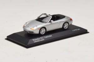 Porsche 911 996 Cabriolet Silver Metallic Minichamps 1:43 400061091 Diecast - image 2 of 4