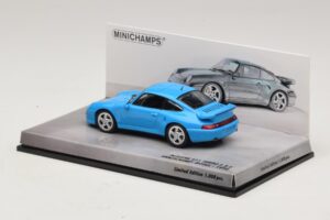 Porsche 911 996 Turbo S 3.6 Anniversary Edition Blue Minichamps 1:43 436069270 Diecast - image 3 of 5