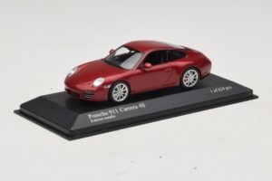 Porsche 911 997 Carrera 4S Red Metallic Minichamps 1:43 400066422 Diecast - image 2 of 4