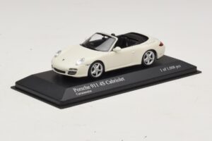 Porsche 911 997 Carrera 4S Cabriolet White Minichamps 1:43 400066431 Diecast - image 2 of 4
