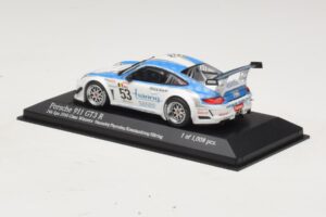 Porsche 911 997 GT3 R #53 Vannelet / Pyroles Class Winners 24 Hours of Spa 2010 Minichamps 1:43 400108953 Diecast - image 3 of 4