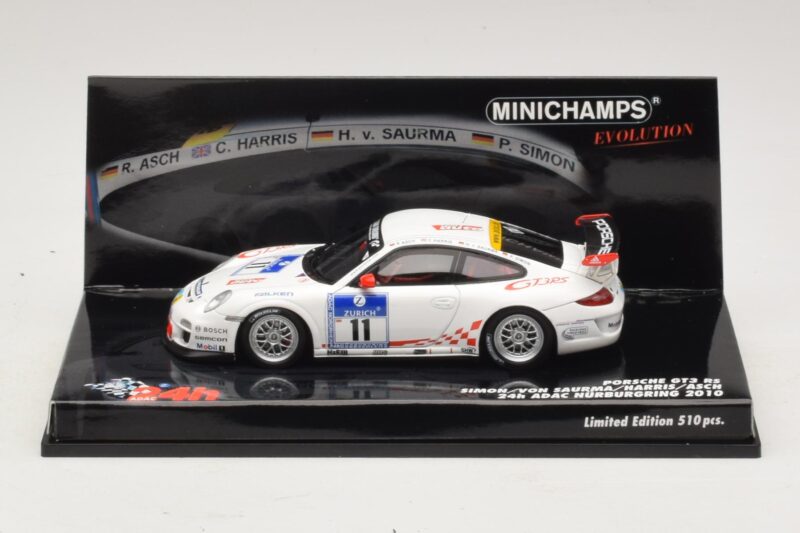 Porsche 911 997 GT3 RS #11 24 Hours Nurburgring 2010 Minichamps 1:43 Porsche 911 997 GT3 RS #11 24 Hours Nurburgring 2010 Minichamps 1:43 437106711 Diecast