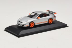 Porsche 911 997 GT3 RS Silver Orange Minichamps 1:43 403066013 Diecast - image 2 of 4