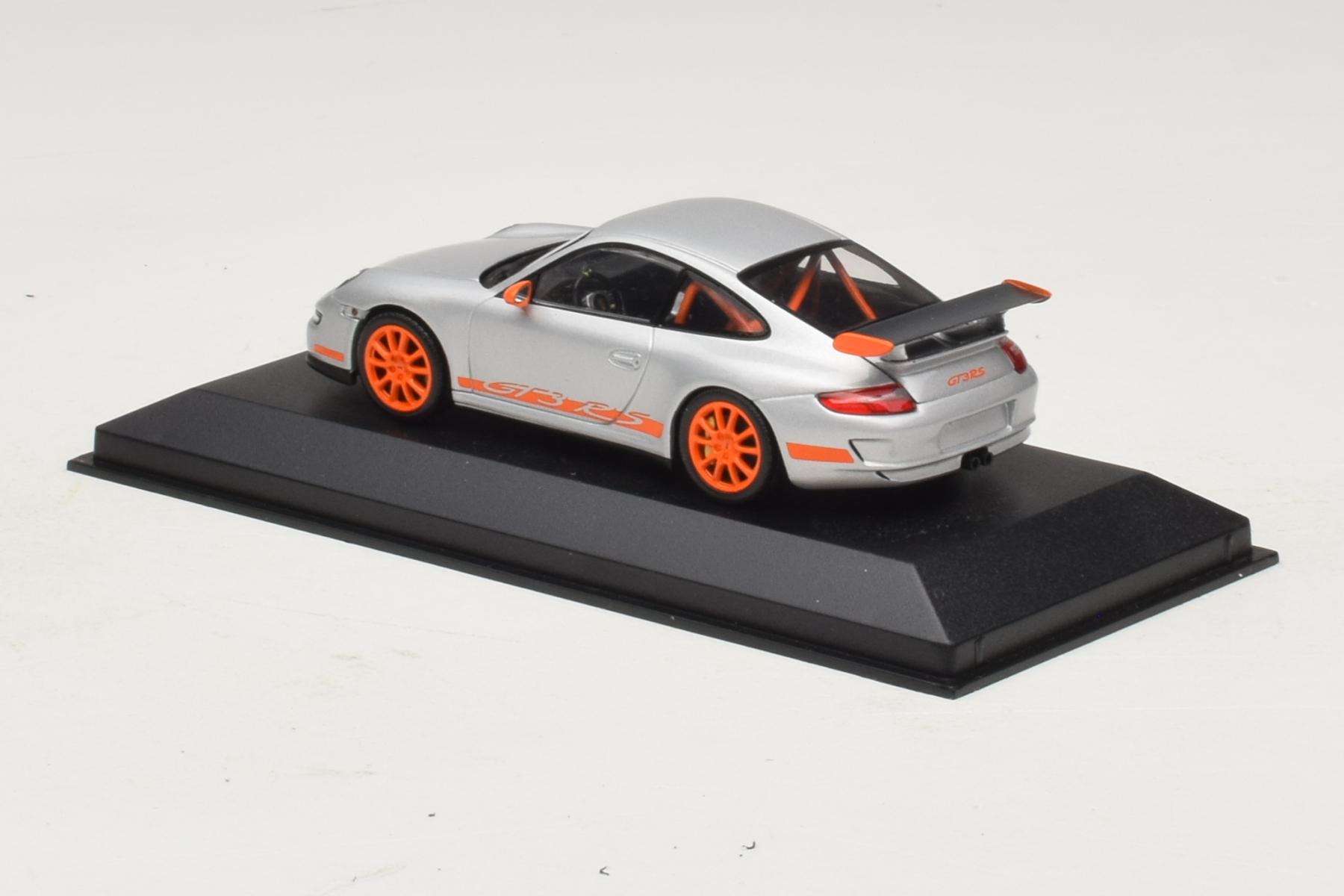Minichamps Porsche 997 GT3 RS 1:43 Silver Orange Diecast