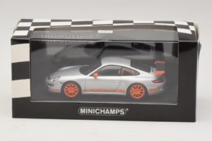 Porsche 911 997 GT3 RS Silver Orange Minichamps 1:43 403066013 Diecast - image 4 of 4