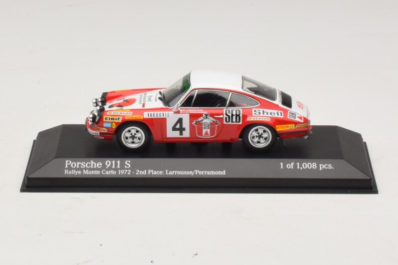 Porsche 911 S #4 G. Larrousse / J-C. Perramond 2nd Place Rally Monte Carlo 1972 Minichamps 1:43 400726804 Diecast