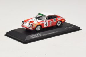 Porsche 911 S #4 G. Larrousse / J-C. Perramond 2nd Place Rally Monte Carlo 1972 Minichamps 1:43 400726804 Diecast - image 2 of 4