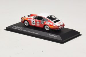 Porsche 911 S #4 G. Larrousse / J-C. Perramond 2nd Place Rally Monte Carlo 1972 Minichamps 1:43 400726804 Diecast - image 3 of 4
